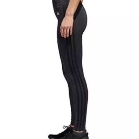 *SALE*FINAL! NWT Adidas leggings 3 stripe carbon - Picture 5 of 8